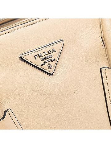 Prada Bicolor Glace Calf Twin Pocket Double Handle Satchel (view 2)