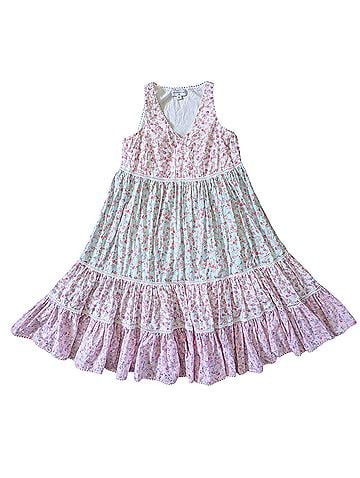 LoveShackFancy for Target Floral Tiered Ruffle Swing Casual Dress (view 1)