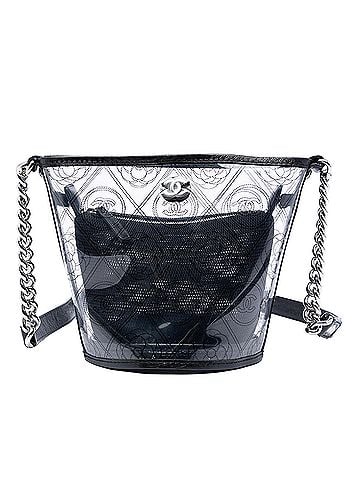 Chanel Small PVC and Crumpled Calfskin Camellia Coco Bucket Bag (view 1)