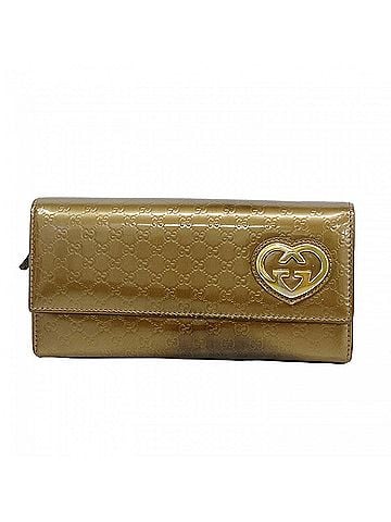 Gucci Gucci long wallet, Microguccissima, 245728, enamel bronze, women's. (view 1)