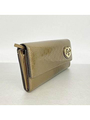 Gucci Gucci long wallet, Microguccissima, 245728, enamel bronze, women's. (view 2)