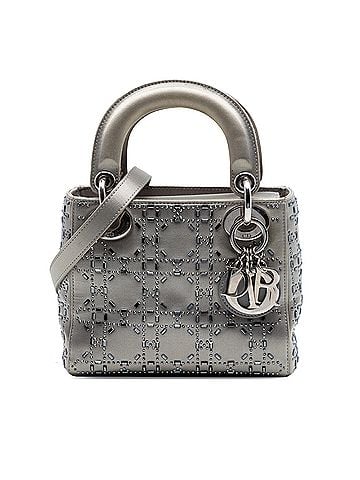 Dior Mini Satin Cannage Crystal Embellished Lady Dior (view 1)