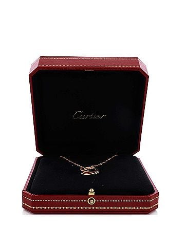 Cartier Trinity Pendant Necklace 18K Rose Gold with Pave Pink Sapphires (view 2)