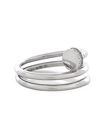 Cartier Juste un Clou Double Ring 18K White Gold and Diamonds Small (view 2)