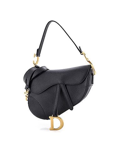 Christian Dior Saddle Handbag with Strap Leather Medium (view 1)