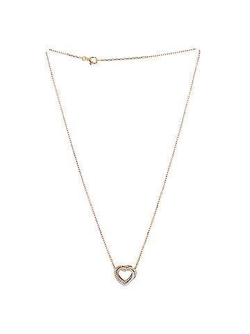 Cartier Trinity de Cartier Heart Pendant Necklace 18K Tricolor Gold with Pave Diamonds (view 2)