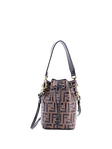 Fendi Mon Tresor Bucket Bag Zucca Embossed Leather Mini (view 1)