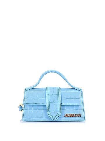 Jacquemus Le Bambino Top Handle Flap Bag Crocodile Embossed Leather Mini (view 1)