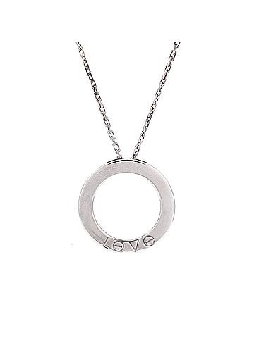 Cartier 6 Diamonds Love Pendant Necklace 18K White Gold and Diamonds (view 1)