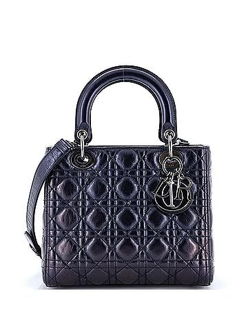 Christian Dior Lady Dior Bag Macrocannage Crinkled Calfskin Medium (view 1)
