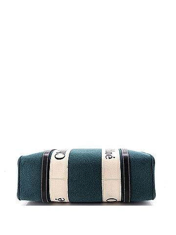 Chloé Woody Tote Recycled Felt with Leather and Canvas Medium (view 2)