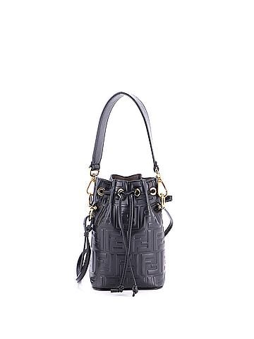 Fendi Mon Tresor Bucket Bag Zucca Embossed Leather Mini (view 1)