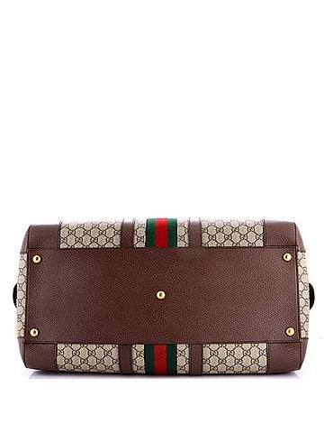 Gucci Savoy Web Convertible Duffle Bag GG Coated Canvas Large (view 2)