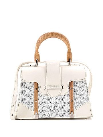 Goyard Structured Saigon Top Handle Bag Coated Canvas with Leather Mini (view 1)