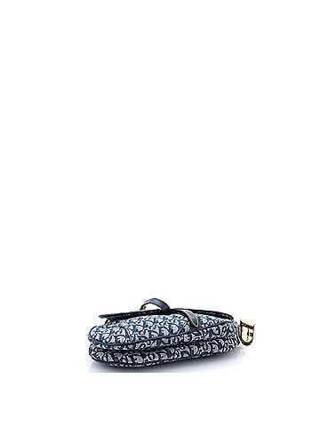 Christian Dior Vintage Saddle Bag Diorissimo Canvas Medium (view 2)