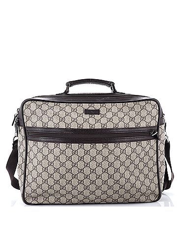 Gucci Front Zip Camera Bag GG Coated Canvas Large (view 1)