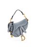 Christian Dior 100% Leather Blue Saddle Handbag with Strap Leather Micro One size - photo 1