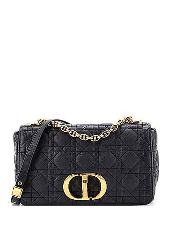 Christian Dior Caro Bag Cannage Quilt Calfskin New Medium (view 1)