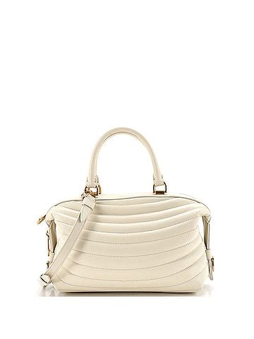Salvatore Ferragamo Convertible Top Handle Bowling Bag Quilted Leather (view 1)
