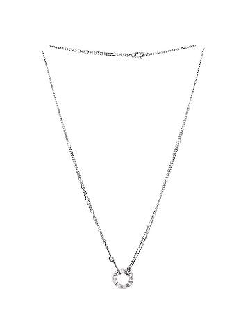 Cartier 2 Diamonds Love Pendant Necklace 18K White Gold with Diamonds (view 2)