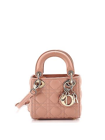 Christian Dior Lady Dior Bag Cannage Quilt Lambskin Micro (view 1)