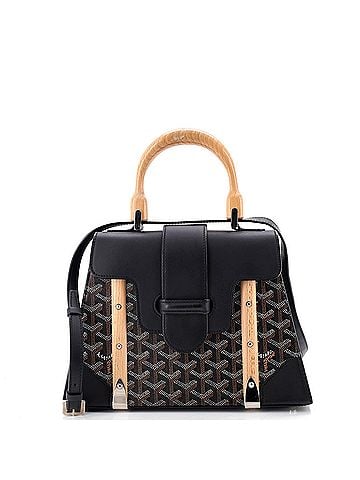 Goyard Saigon Top Handle Bag Coated Canvas with Leather PM (view 1)