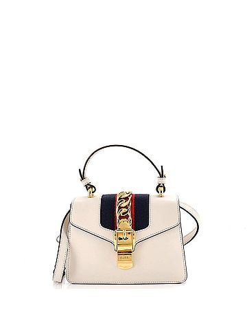 Gucci Sylvie Top Handle Bag Leather Mini (view 1)