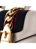 Gucci 100% Leather White Sylvie Top Handle Bag Leather Mini One size - photo 6
