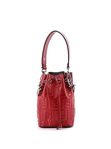 Fendi Mon Tresor Bucket Bag Zucca Embossed Leather Mini (view 1)