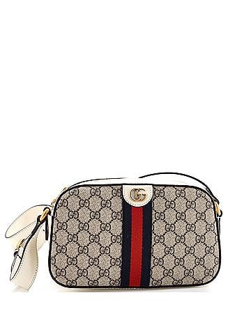 Gucci Ophidia Camera Shoulder Bag GG Coated Canvas with Leather Small (view 1)