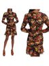 Veronica Beard 100% Silk Floral Brown Casual Dress Size 10 - photo 2