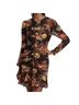 Veronica Beard 100% Silk Floral Brown Casual Dress Size 10 - photo 4