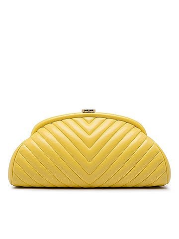 Chanel Chevron Lambskin Kisslock Clutch (view 1)