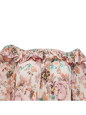 Chloé Chloé Ruffled Mini Dress In Floral Print Silk (view 2)