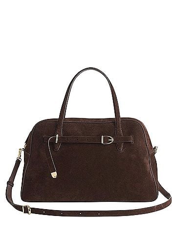 Madewell Belted Brown Leather Satchel (view 1)