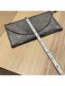 Look 100% Leather Solid Gray Clutch One size - photo 7