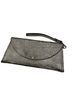 Look 100% Leather Solid Gray Clutch One size - photo 1