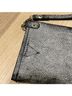Look 100% Leather Solid Gray Clutch One size - photo 4