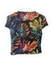 Bebe 100% Polyester Tropical Multi Color T-Shirt Size M - photo 2