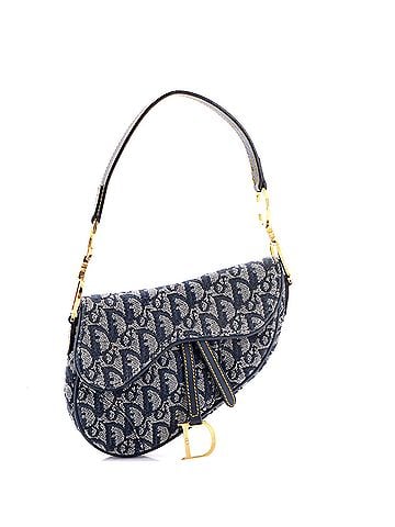 Christian Dior Vintage Saddle Bag Diorissimo Canvas Small (view 1)