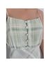 Lulus 100% Polyester Plaid Green White Casual Dress Size XL - photo 5