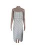 Lulus 100% Polyester Plaid Green White Casual Dress Size XL - photo 1