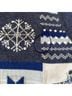 Classic Elements Fair Isle Blue White Cardigan Size L - photo 5