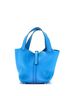 Hermès 100% Leather Blue Picotin Lock Bag Clemence MM One size - photo 1