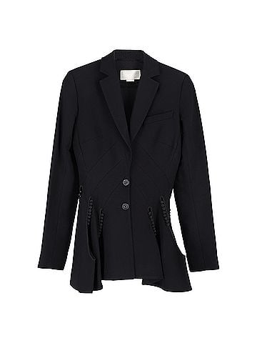 Antonio Berardi Antonio Barardi Crepe Cut Out Blazer in Black Rayon (view 1)