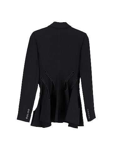 Antonio Berardi Antonio Barardi Crepe Cut Out Blazer in Black Rayon (view 2)