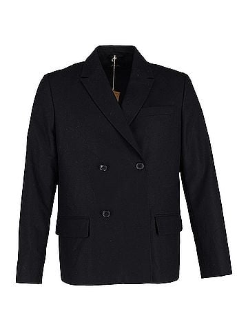 A.P.C. A.P.C. Double-Breasted Blazer in Navy Blue Wool (view 1)