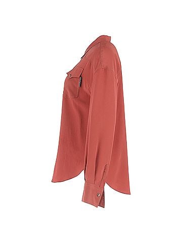 Brunello Cucinelli Brunello Cucinelli Crepe de Chine Shirt in Red Silk (view 2)