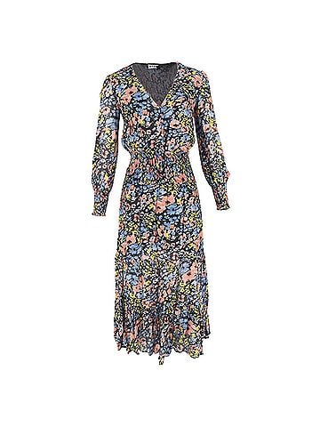 Rixo London Rixo Maya Shirred Maxi Dress in Floral Print Cotton (view 1)