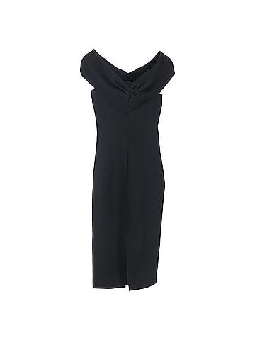 Emilia Wickstead Emilia Wickstead Padma Off-Shoulder Midi Dress in Black Polyester  (view 2)
